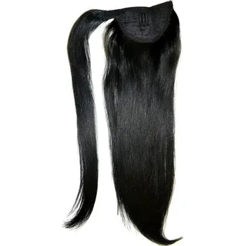 Příčesek Clip in culík - pravé vlasy - 45 cm - černý