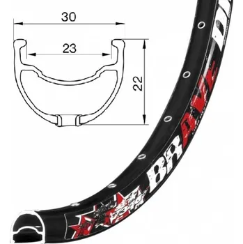 Ráfek na kolo ráfek REMERX BRAVE DISC 584x23 32děr černý nýt