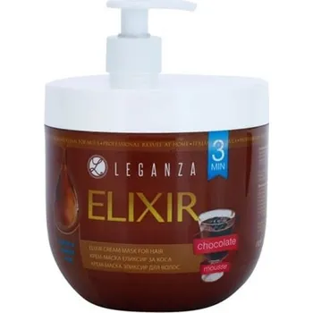 Vlasová regenerace Leganza Elixir maska na vlasy s čokoládová pěna 1000 ml
