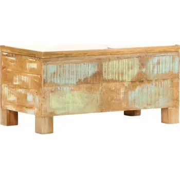 Zahradní lavice ZBXL Úložná lavice masivní recyklované dřevo 80 x 40 x 40 cm