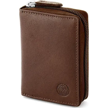 Peněženka Hnědé kožené pouzdro na karty California - Lucleon
