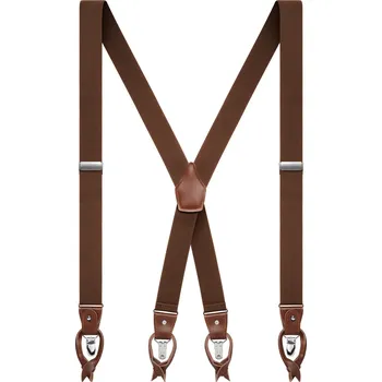 Kšandy Vexel | Široké tmavě hnědé konvertibilní šle vzadu do X - Trendhim