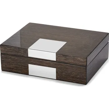 Dárková krabička Šedá dřevěná krabička na hodinky a šperky - Trendhim