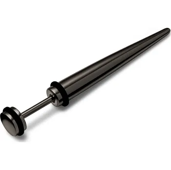 Náušnice Satago | 6mm náušnice falešný taper z nerezové oceli v šedé barvě gunmetal - Lucleon