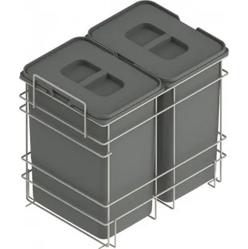 Odpadkový koš odpadkový koš VARIANT MULTI 40 2x20l v440 bez výsuvu šedý
