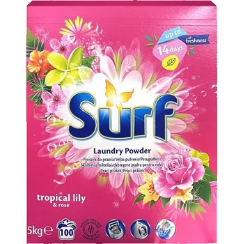 Prací prášek Surf Tropical Lily & Rose prací prášek 5 kg