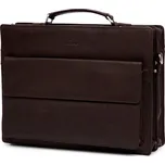 Montreal hnědá kompaktní kožená aktovka - Lucleon