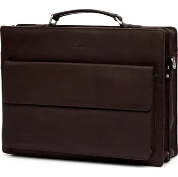 Pánská aktovka Montreal hnědá kompaktní kožená aktovka - Lucleon