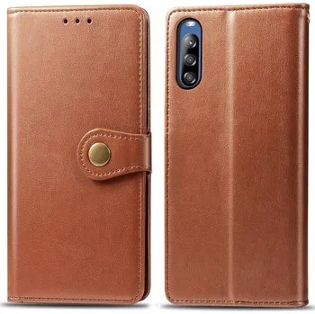 Pouzdro na tablet VSECHNONAMOBIL 21983 LEATHER BUCKLE Peňaženkový obal Sony Xperia L4 hnědý