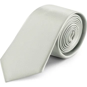 Kravata 8cm světle šedá saténová kravata - Trendhim