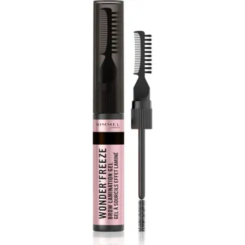 Přípravek na oči Rimmel Wonder'Freeze gelová řasenka na obočí odstín 004 Deep Brown 6 g