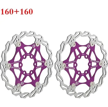 Brzda na kolo Plovoucí kotoučové brzdy pro horská a silniční kola - 2PC 160-160mm Fialová