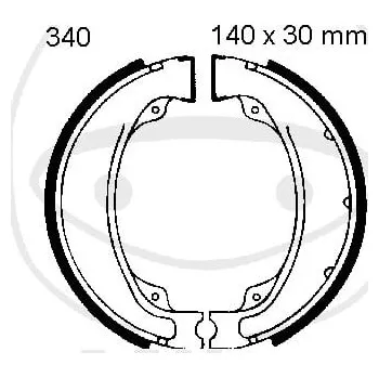 Brzda pro motocykl STANDARDNÍ BRZDOVÉ ČELISTI HONDA TRX 250 TE 2002-2015