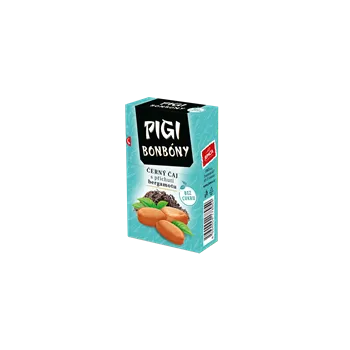 Bonbon JEMČA Pigi bonbóny bez cukru 38g ČERNÝ ČAJ S PŘÍCHUTÍ BERGAMOTU