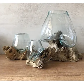 Obraz Dekorace dřeva se skleněnou vázou Velikost: 40x40cm