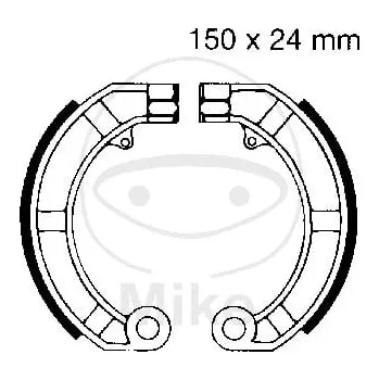 Brzda pro motocykl STANDARDNÍ BRZDOVÉ ČELISTI PIAGGIO/VESPA PX 150 (2011>) 2011-2017
