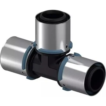 Vodovodní potrubí Uponor MLC S-PRESS T-kus 40-40-40mm, neredukovaný, s objímkou, lisovací, voda, PPSU