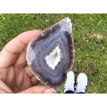 Přírodní kámen Geoda achátová přírodní s dutinou Brazílie 204g