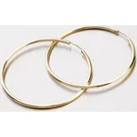 Dámské náušnice žluté zlato 585 kruhy - 35 mm 12-244