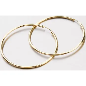 Náušnice Dámské náušnice žluté zlato 585 kruhy - 35 mm 12-244