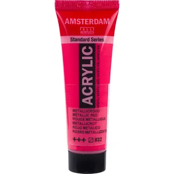 Výtvarná barva Akrylová barva Amsterdam Standard - 832 Metallic Red Objem: 20 ml