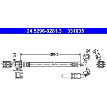Brzdová hadice Brzdová hadice ATE 24.5296-0281.3
