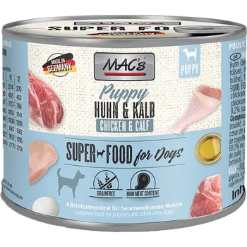 Krmivo pro psa MAC's Dog Puppy kuřecí a telecí maso 6× 200 g