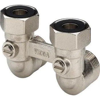 Stavebniny Viega 1097.5 připojovací kus 3/4" k topnému tělesu, mosaz