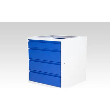 Zásuvkový kontejner TRITON Kontejner se zásuvkami 600 x 570 x 550 mm Provedení kontejneru: kov modrá RAL 5005, Provedení šuplíků: kov černá RAL 9005