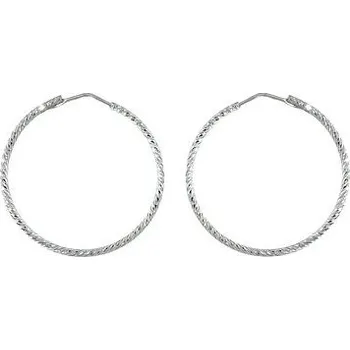 Náušnice Stříbrné náušnice kruhy broušené 3,3 cm