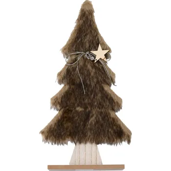Vánoční dekorace Textilomanie vánoční stromeček 28 cm Hnědá
