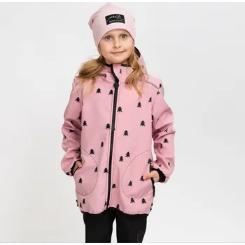 Dívčí bunda Starorůžová softshell bunda les Velikost: 86/92