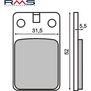 Brzdová destička Brzdové destičky RMS 225100030 organické 225100030