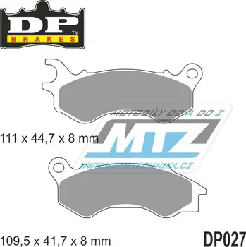 Brzdová destička Destičky brzdové DP027 DP Brakes - směs Premium OEM Sinter DP027