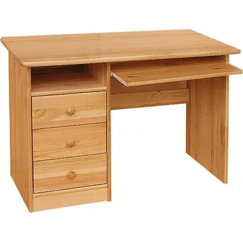 Psací stůl Psací stůl 134 levý - masiv borovice Odstín: Olše