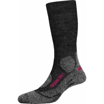 P.A.C. ponožky proti hmyzu TR 6.1 Trekking Merino Medium 35-37 grey melange/berry