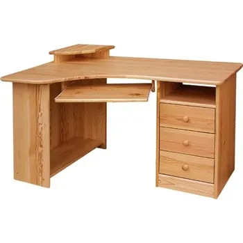 Psací stůl Psací stůl 132 - masiv borovice - LEVÝ Odstín: Borovice přírodní