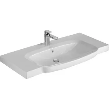 Umyvadlo Villeroyboch VILLEROY & BOCH SENTIGUE umyvadlo 100 cm, s otvorem pro baterii a přepadem, CeramicPlus, alpská bílá