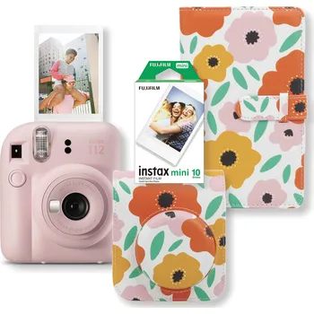 Analogový fotoaparát Fujifilm Instax Mini 12 Start Set FLOWER Limitovaná Edice + 5ks Mini Photo Frame Pastel Mix barev