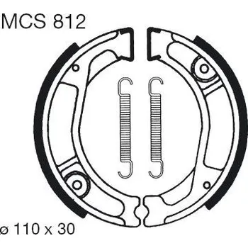 Motodíl Brzdové čelisti LUCAS MCS 812 HONDA NX 250 1988-1995