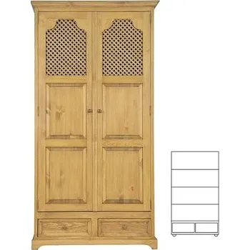 Ložnicová sestava Skříň SF746 povrchová úprava - včelí vosk Přírodní včelí vosk