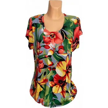 Top halenka KOLBAVA, Barva Červená, Velikost 38 - na zakázku, Materiál 96% Viskoza 4% Lycra