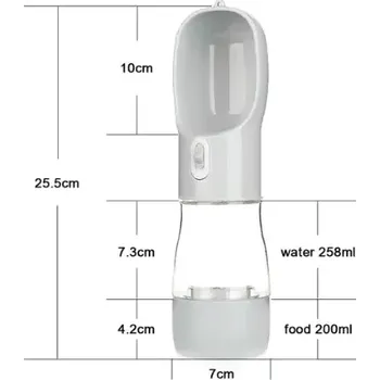 Miska pro psa 2v1 Cestovní lahev na vodu a pamlsky
