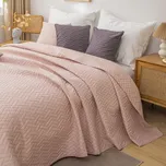 Oboustranný přehoz na postel růžová barva Seba (Z)