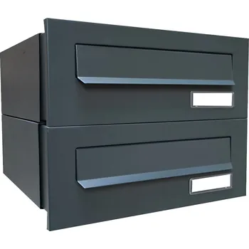 Poštovní schránka Poštovní schránka rovná k zazdění do sloupku ANTRACIT 2x Varianta: základní