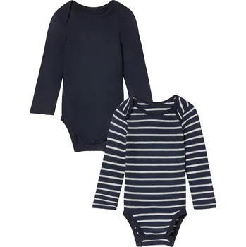 lupilu® Chlapecké body s BIO bavlnou, 2 kusy (50/56, navy modrá / bílá)