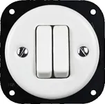 Elhard KV1005W Keramik vypínač č.5 - kulatý, klapka, bílý