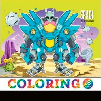 omalovánky Ditipo Omalovánky Space čtvercové 18 stran A4 21 x 29,7 cm