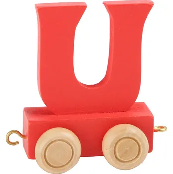 Vláček a vláčkodráha small foot Dřevěný vláček barevná abeceda písmeno U - SLEVA