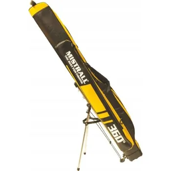 Pouzdro na prut Mistrall pouzdro na pruty se stojanem tříkomorové 150cm žluté